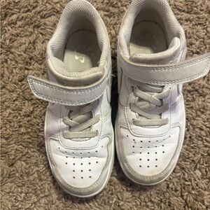 Nike Kids White Hook-and-Loop Athletic Sneakers